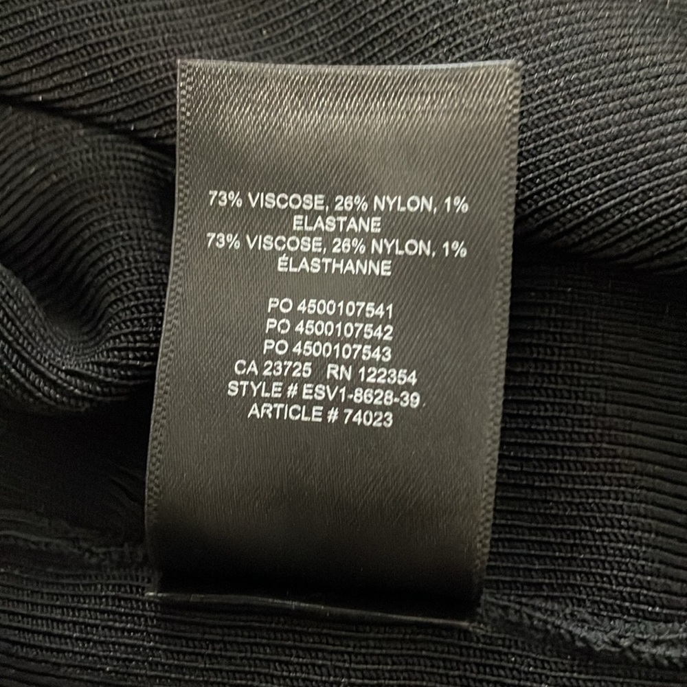 NWOT Aritzia Babaton Body-con Elegant Black Sleeveless Dress Size XXS - Picture 11 of 13